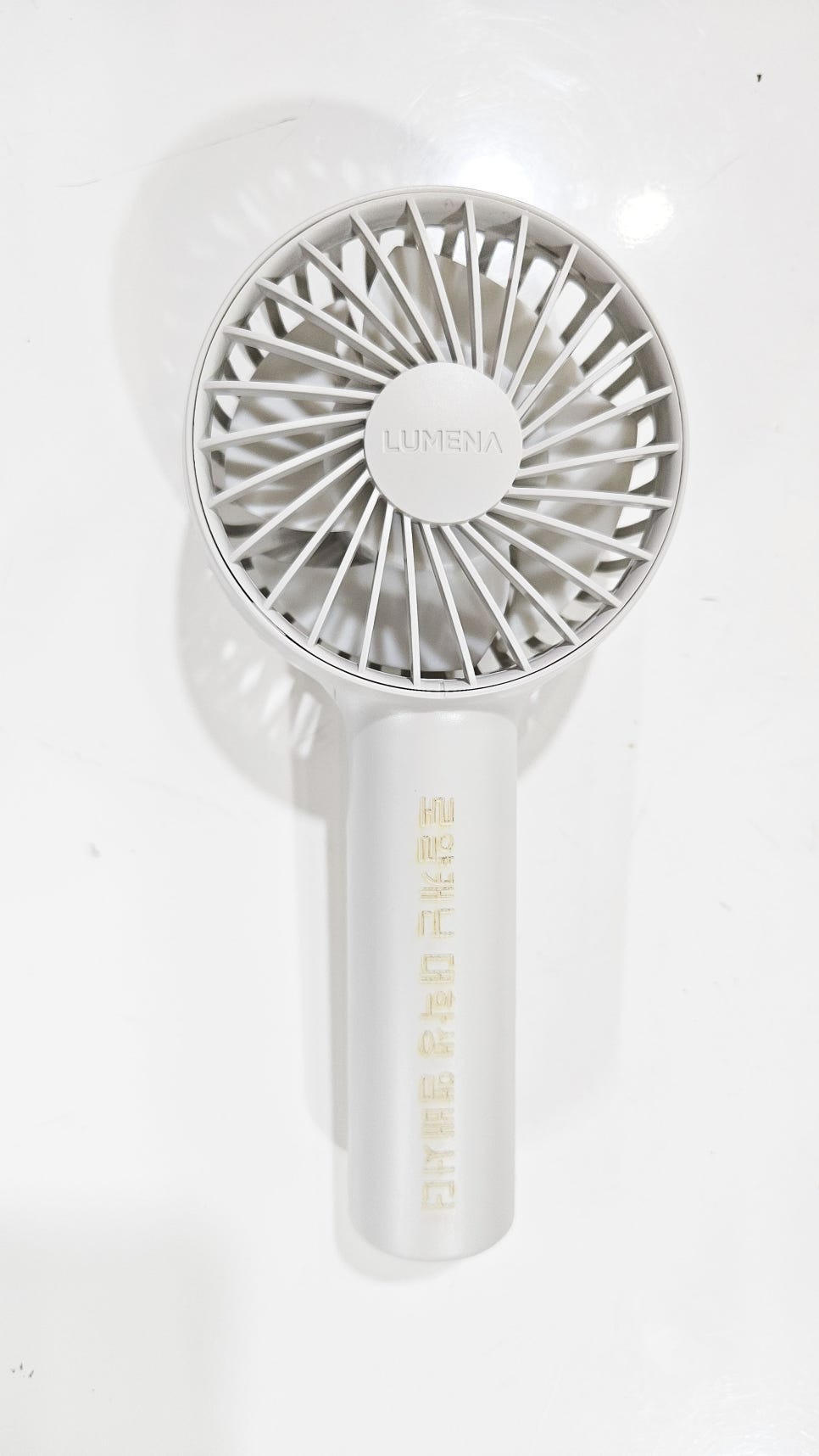 미니 선풍기 레이저각인 PC소재 레이저각인 색감 및 느낌